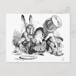 Carte Postale Mad Hatter, Dormouse et March Hare