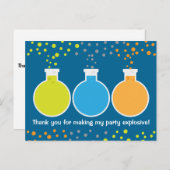 Carte Postale Mad Science Scientifique Anniversaire Merci (Devant / Derrière)