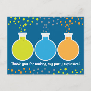 Carte Postale Mad Science Scientifique Anniversaire Merci