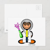 Carte Postale Mad scientifique (simple) (Devant / Derrière)