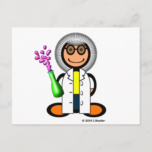Carte Postale Mad scientifique (simple) (Devant)