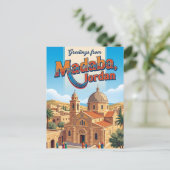 Carte Postale Madaba Jordanie (Debout devant)