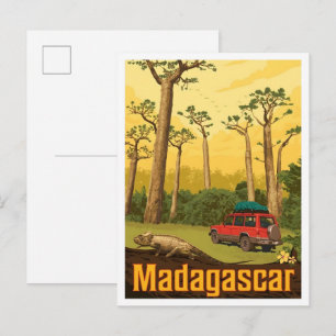 Carte Postale Madagascar Afrique Voyage Vintage