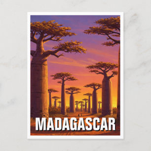 Carte Postale Madagascar Avenue of the Baobabs Travel