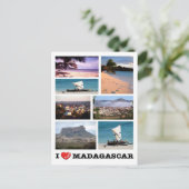 Carte Postale Madagascar - I Love - (Debout devant)
