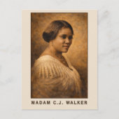 Carte Postale Madam C.J. Walker Portrait Art (Devant)