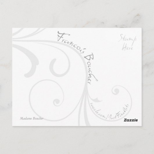 Carte Postale Madame Boucher par François Boucher (Dos)