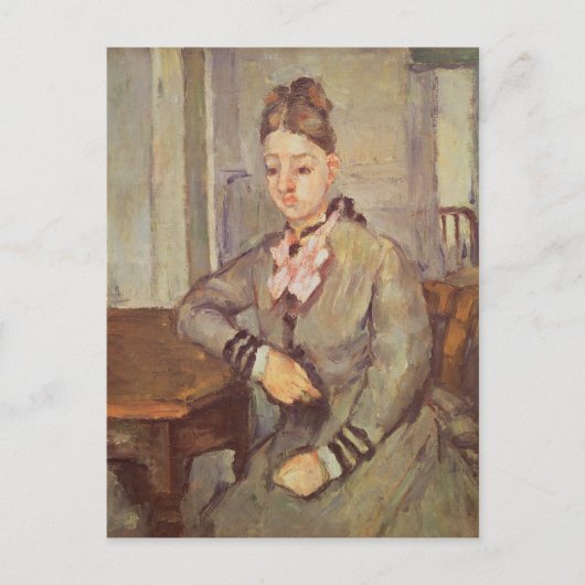 Carte Postale Madame Cezanne Leaning on a Table, 1873-1877 (Devant)