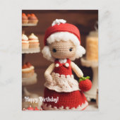 Carte Postale Madame Crochet et cupcakes Anniversaire (Devant)
