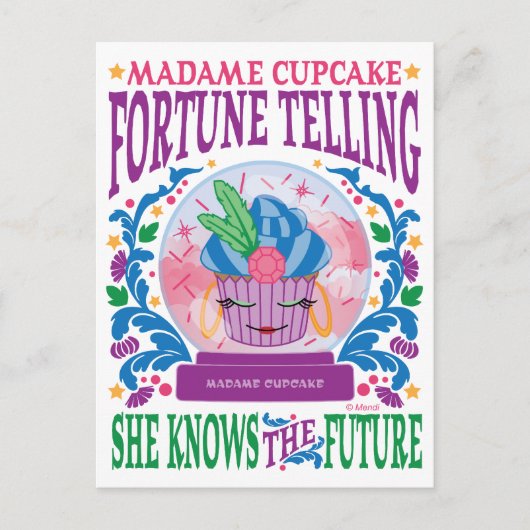 Carte Postale Madame Cupcake Fortune (Devant)