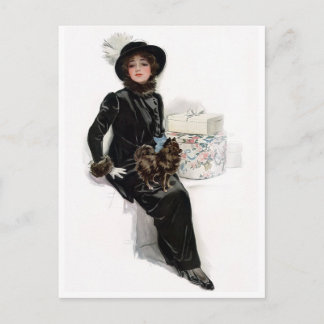 Carte Postale Madame dans le noir