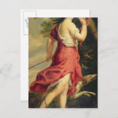 Carte Postale Madame de Montespan comme Diana la Chasse (Devant / Derrière)