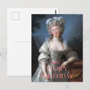 Carte Postale Madame du Barry 1782 Joyeux Anniversaire