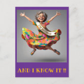 CARTE POSTALE " MADAME ENFIN À LA RETRAITE " (Devant)