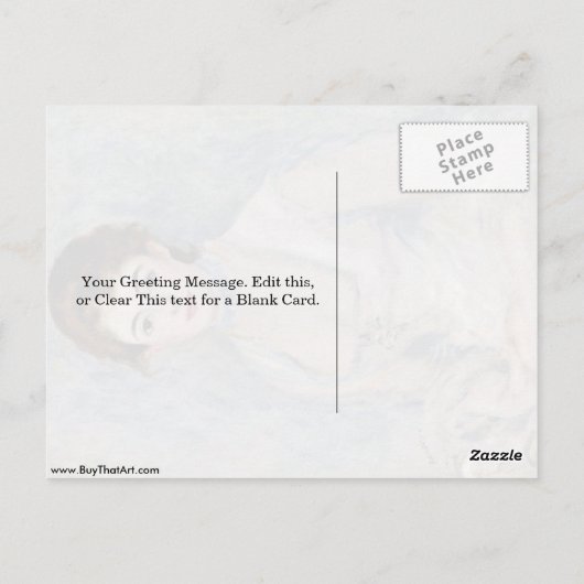 Carte Postale Madame Henriot-Portrait par Pierre-Auguste Renoir (Dos)