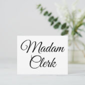 Carte Postale Madame la Greffière (Debout devant)