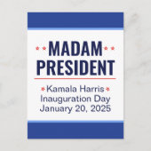 Carte Postale Madame la Présidente Kamala Harris Inauguration (Devant)