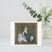 Carte Postale Madame Marthe Letellier assise sur un canapé (Debout devant)