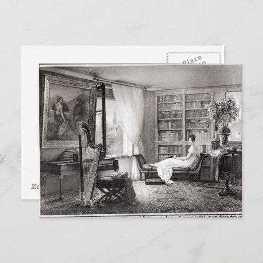 Carte Postale Madame Recamier à l'Abbaye aux Bois (Devant / Derrière)