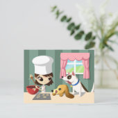 Carte Postale Maddi et Hungry Pups (Debout devant)