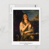 Carte Postale Madeleine pénitente par Titien (Devant / Derrière)
