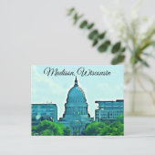 Carte postale Madision Wisconsin Capitol Picture (Debout devant)