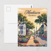 Carte Postale Madison, Géorgie (Devant / Derrière)