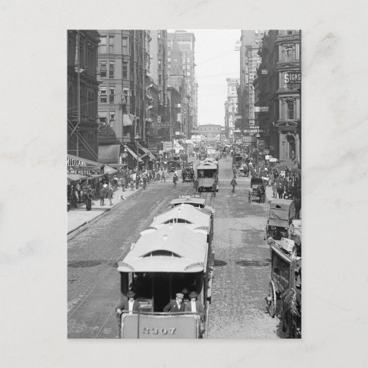 Carte Postale Madison Street, Chicago, 1900 (Devant)