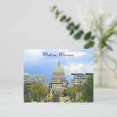 Carte Postale Madison, Wisconsin Capitol Building Photography (Debout devant)