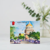 Carte Postale Madison, Wisconsin, Vintage du Capitole (Debout devant)
