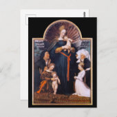 Carte Postale Madone de Darmstadt, Holbein le Jeune (Devant / Derrière)