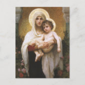 Carte Postale Madone des Roses de Bouguereau (Devant)