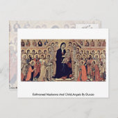 Carte Postale Madone Enfilée Et Enfant, Les Anges De Duccio (Devant / Derrière)
