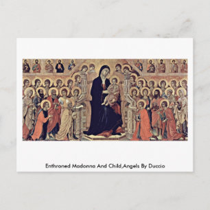 Carte Postale Madone Enfilée Et Enfant, Les Anges De Duccio