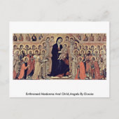 Carte Postale Madone Enfilée Et Enfant, Les Anges De Duccio (Devant)