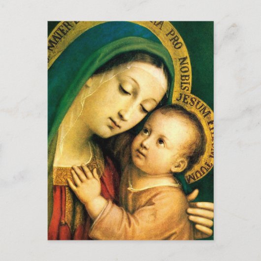 CARTE POSTALE MADONE ET ENFANT (Devant)