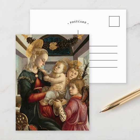 Carte Postale Madone et Enfant avec des Anges | Botticelli