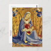 Carte Postale Madone et Enfant de Fra Angelico (Devant / Derrière)