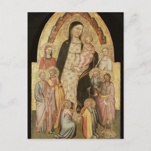 Carte Postale Madone et Enfant Enthronisés (Devant)