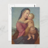 Carte Postale Madone et Enfant (La Madone Tempi) de Raphaël (Devant / Derrière)