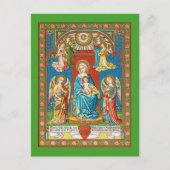 Carte Postale Madone et l'enfant avec les anges (Devant)