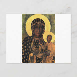 Carte Postale Madone noire Pologne Notre-Dame de Czestochowa imp