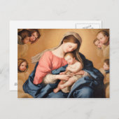 Carte Postale Madonna avec enfant et anges (Devant / Derrière)