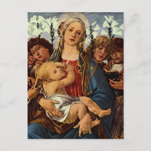 Carte Postale Madonna avec le chant de huit anges (Devant)