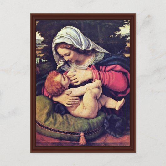 Carte Postale Madonna Avec Le Coussin Vert (Devant)
