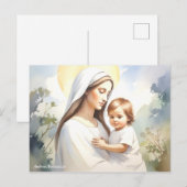 Carte Postale Madonna avec l'enfant Jésus (Devant / Derrière)