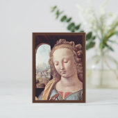 Carte Postale Madonna Avec L'Oeuvre De Leonardo Da Vinci (Debout devant)