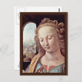 Carte Postale Madonna Avec L'Oeuvre De Leonardo Da Vinci (Devant / Derrière)