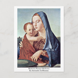Carte Postale Madonna Benson Madonna Par Antonello Da Messina