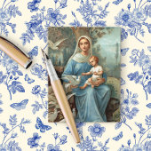 Carte postale Madonna bleu